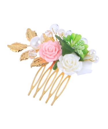 DOITOOL Wedding Hair Comb Women Hair Comb Hair Side Comb Flower Hair Comb Headgear Bride The Flowers