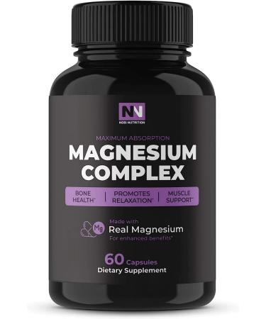 SPEC Magnesium Citrate/Magneisum Oxide Complex 60ct Capsules | ijk High Absorption Magnesium Citrate | Non-GMO Gluten Soy and Dairy Free