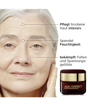 L'Or al Paris Age Perfect Extra-Rich Day Care - Anti-Aging Facial Cream for Very Ripe & Dry Skin (50ml 2-Pack) with Manuka Honey & Calcium B5 - Buy Online on GoSupps.com