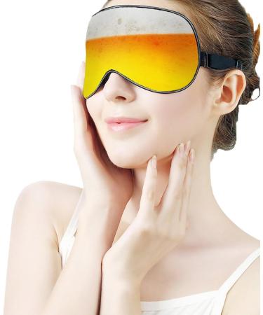 Beer Bubbles Funny Sleep Mask - Adjustable Strap, Blocks Light for Night Travel - Men Women - Buy Online on GoSupps.com
