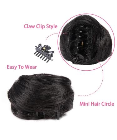 2 PC Mini Claw Bun Clips - Fake Hair Space Buns for Effortless Messy Updos | Claw Clip Extensions & Wig Accessories - Buy Online on GoSupps.com