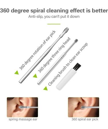 Derlaier Ear Pick Earwax Removal Kit  Stainless Steel Ear Cleans Tool Set  Ear Curette Ear Wax Remover Tool with a Small Cleaning Brush and Storage Box  Silver  6 Pcs. - Buy Online on GoSupps.com