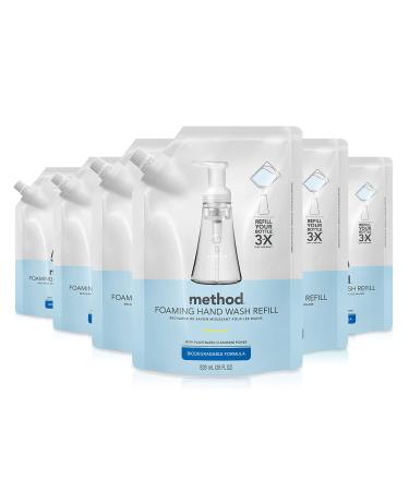Method Foaming Hand Soap Refill, Sweet Water, 28 Fl oz, 6 pack, Packaging May Vary Sweet Water 28 Fl Oz (Pack of 6)
