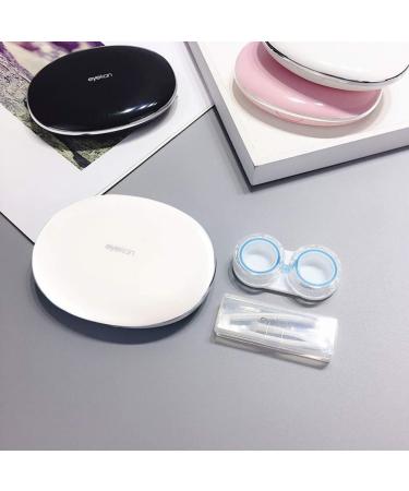 Healifty Portable Contact Lens Case with Mirror - Stylish White Travel Holder for Daily Use - Buy Online on GoSupps.com