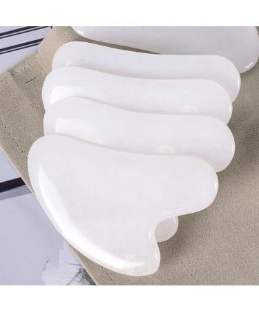 Heart-Shaped Guasha Board for Face Massage | White Synthetic Scraper for Skin Lifting & Body Massage - Shop Internationally - Buy Online on GoSupps.com