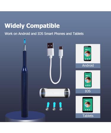 Wireless Ear Wax Removal Tool Camera - Anti-Fall Off Eartip Visual Ear Cleaner - Waterproof Otoscope Earwax Removal Kit for iPhone & Android (Blue) - Buy Online on GoSupps.com