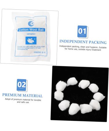 FOMIYES 12 Absorbent Balls Cosmetic Balls Natural Balls Face Balls Round Disinfection Balls Ball Ordinary White Organic - Buy Online on GoSupps.com
