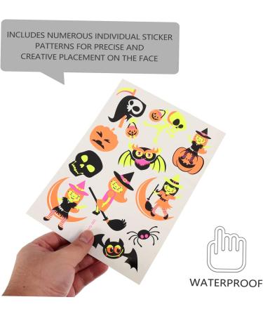 Didiseaon 32 Sheets Halloween Face Lifting Belt Kids Party Decorations Party Sticker Halloween Face Sticker Stickers Fluorescent Face Decals Transfer Paper Grimace Decorate Child - Buy Online on GoSupps.com