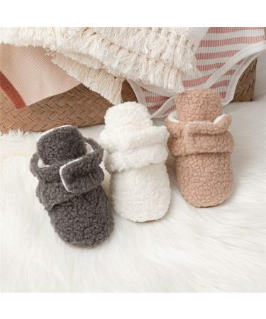 Sonsage Infant Baby Snow Boots | Soft Anti-Skid Sole | Ankle Booties for Newborn Toddler | Winter Warm Crib Shoes 12-18 Months - White - Buy Online on GoSupps.com