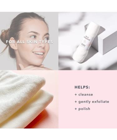 Buy Dual Action Facial Cloth Set of 3 - Luxury Cotton Muslin & Bamboo Rayon | 100% Natural Ultra-Soft Towels for Gentle Cleansing - Buy Online on GoSupps.com