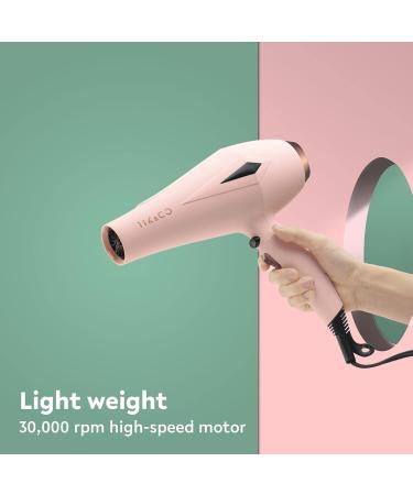 Hair Dryer with Diffuser & Brush Comb Attachments - Professional AC Motor for Curly & Thick Hair | Best Pink Blow Dryer for Salon Use - Buy Online on GoSupps.com