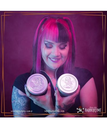 BARBERTIME Hair Styling Pomade Wax | Bubble Gum Blue Pomade No1 | Shine Look Strong Hold 150 ml - Buy Online on GoSupps.com