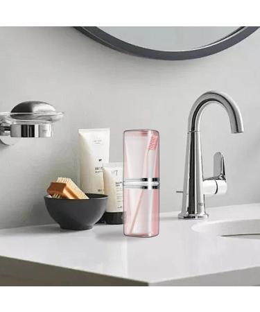 Portable Toothbrush Mug & Travel Holder - Pink Toothbrush Case for On-the-Go - Ideal for Business Trips & Camping - Buy Online on GoSupps.com