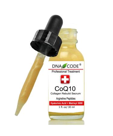 DNA Code - CoQ10 Collagen Rebuild Serum + Argireline Hyaluronic Acid +Matrixyl 3000 1 Ounce