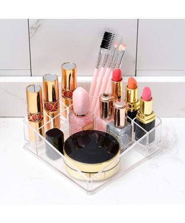 Anncus Makeup Box Acrylic Cosmetics Organizer Desktop Storage Rack for Lipsticks Blusher Eye Shadow Pressed Powder - (Color: 2) - Buy Online on GoSupps.com