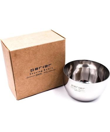 Parker Deluxe Unbreakable Stainless Steel Shaving Bowl for Shave Soap or Cream - Buy Online on GoSupps.com