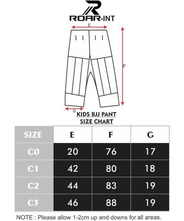 ROAR Kids BJJ Gi Pants - MMA Grappling & Martial Arts Kickboxing - Black - Buy Online on GoSupps.com