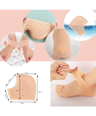 2 Pairs of Silicone Heel Cushions | Breathable Heel Spur Inserts & Heel Pain Relief Pillows for Dry Cracked Skin - Buy Online on GoSupps.com