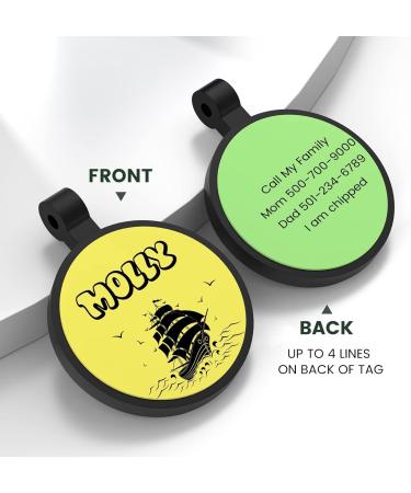 Personalized Yehanti Dog Brand - Engraved Quiet Silicone Dog Stark | Custom Name Phone & Address | Light & Waterproof | Sample Designs Beach Sea - Buy Online on GoSupps.com