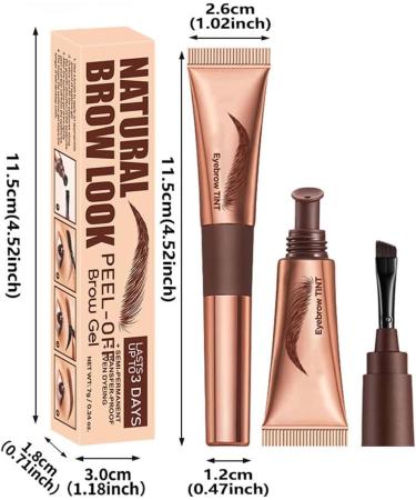 Gel Sourcils Peel Off 2 pcs Brun Rouge Teinture Sourcils Tattoo Longue Dur e Teinture Sourcil Semi-permanent Eyebrow Gel Tint Peel Off for Defined Eyebrows Waterproof et Sans Bavures - 7g (#03) - Buy Online on GoSupps.com
