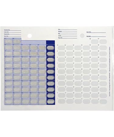 6 Pack Disposable Cold Seal Medication Blister Cards - 62 Days Pill Organizer for Vitamins & Medicine - Buy Online on GoSupps.com