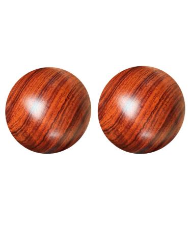 2st solid wood massage ball massage with natural texture handballs train foot massager massage ball hand exercise balls round hand balls wooden massage ball health ball 5.00x5.00cm brown