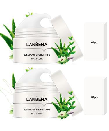 BlackheadMask With 60 Paper Strips - Nose Strips Blackhead - Nose Blackhead RemoverMask - Nose Plant Pore Strips - Black Head Remover Peel OffMask - Deep Cleansing Peel Off NoseMask 2 sets
