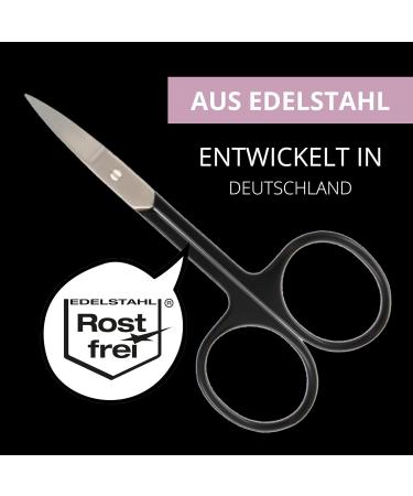 Parsa Beauty Lov.U Nail Scissors - Precision Stainless Steel Nail Cutter for Fingernails & Toenails (Black) - Bent Design for Optimal Use - Buy Online on GoSupps.com