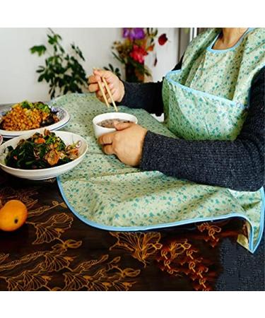 Reusable Adult bib Waterproof Extra-Long Clothing Protector with Optional Crumb Collector Suitable for The Elderly The Elderly and The Disabled B - Buy Online on GoSupps.com
