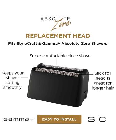 GAMMA+ Silver Slick Foil Shaver Head Replacement for Absolute Zero - Optimal Performance - Buy Online on GoSupps.com