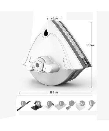 Window Cleaner Wipers Window Cleaner Triangles Shape Double-Side Window Cleaner Glass Wiper Cleaning Brush Adjustable Magnet Force (White 5 30mm) - Buy Online on GoSupps.com