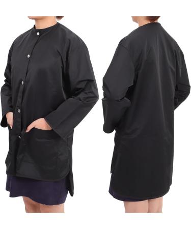 Holibanna Professional Salon Smock | Stylist Jacket & Hair Coloring Wrap | Black Kimono for Cosmetology Dog Grooming & Barber Work | Spa Client Uniform - Buy Online on GoSupps.com