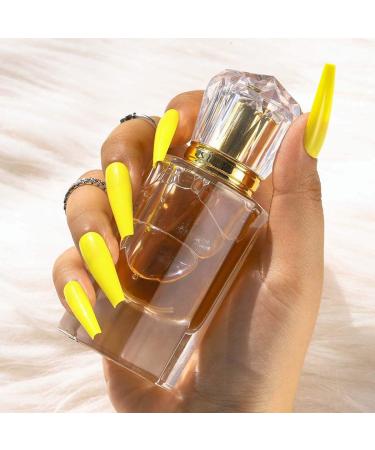 Sethain Glossy Ballerina False Nails Blue Pure Fake Nail Long Full Cover Coffin Press on Nails for Women and Girls (Yellow) - Buy Online on GoSupps.com