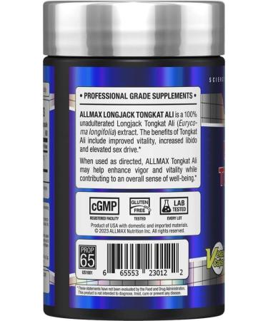 ALLMAX Essentials LongJack Tongkat Ali - Men's Health Supplement - 60 Capsules for Improved Vitality & Performance - International Shipping Available - Buy Online on GoSupps.com