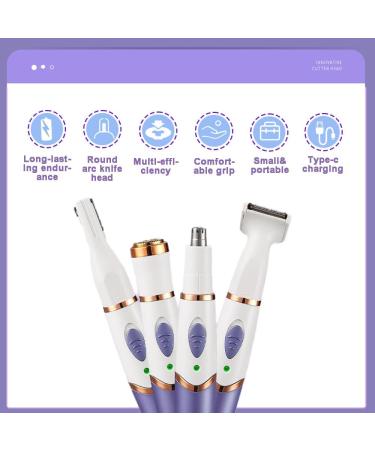 4in1 Lady Shaver for Women XinBarber Cordless Electric Painless and Portable Wet & Dry Hair Removal for Legs Armpits Eyebrow Lip Face Nose and Bikini Line Razor - Buy Online on GoSupps.com