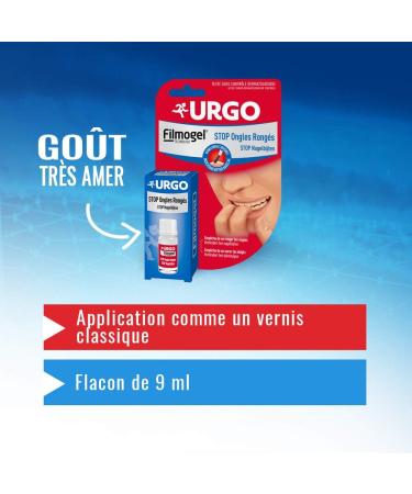 Urgo Invisible Nail Polish for Stripping - Bitter Formula Strengthens & Restructures - 9ml - 3+ Years - Damaged Nail Solution - Buy Online on GoSupps.com