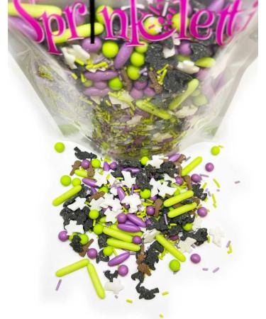 Sprinkletti - Hocus Pocus - Cake Topper Sprinkles - 100g Edible Glimmer Cupcake Decorations Ideal For Halloween Themed Cakes & Bakes - Buy Online on GoSupps.com