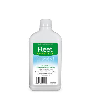 Fleet Laxative Mineral Oil Oral Liquid Vanilla Flavored Lubricant Laxative for Constipation 16 Fl Oz
