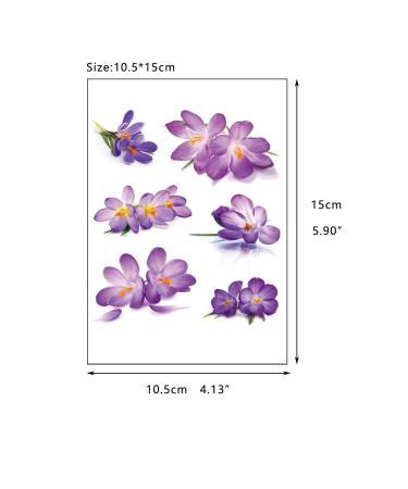 GlaryYears 3D Floral Temporary Tattoos - Rose Chrysanthemum Designs for Women | Waterproof Body Art Stickers | Medium Size - Buy Online on GoSupps.com