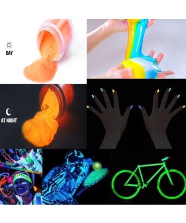 Glow in The Dark Pigment Powder 12 Colors - Non-Toxic Luminous Dye for Resin, Acrylic Paint, Slime, Nails, Halloween Party - Long Lasting & Skin Safe - 0.35oz Each - Buy Online on GoSupps.com