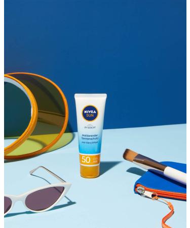 Nivea Sun UV Face Matting SPF 50 - Non-Fatty Sunscreen Lightweight Sun Milk (3 Pack - 50ml) | International Shipping Available - Buy Online on GoSupps.com