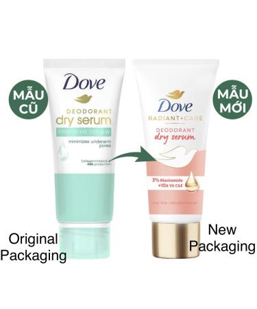 Dove Deodorant Dry Serum - Intensive Renew Minimizes Underarm Pores Collagen & Vitamin E 48H Protection - Buy Online on GoSupps.com