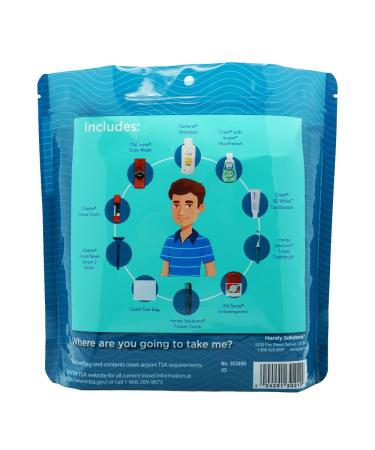 Handy Solutions 10 Piece Men's Travel Kit in Resealable Printed Bag - Buy Online on GoSupps.com