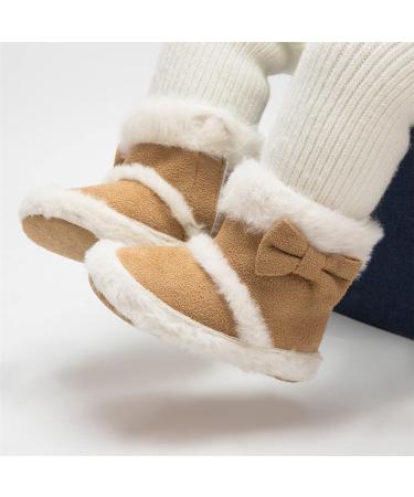 Sonsage Infant Snow Boots - Soft Anti-Skid Sole Ankle Booties for Winter - 6-12 Months (Yellow) - Buy Online on GoSupps.com