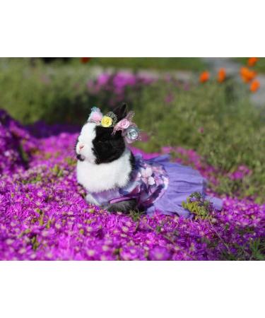Yekeyi Spring-Summer Princess Dress for Pets | XL Tutu Costume for Rabbits Dogs & Cats - Cute Blume/Pink Decor - Buy Online on GoSupps.com