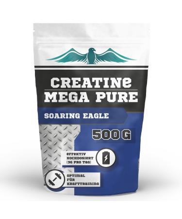 Creatin Megapure - Creatin Monohydrate 500g - 3.4G creatine monohydrate powder per portion with 3G pure creatine - vegan - no additives - creatine powder high -dosed - Buy Online on GoSupps.com