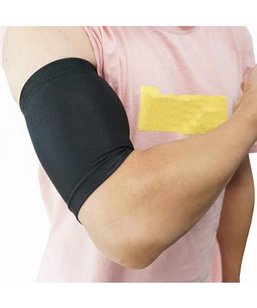 Luwint Thin and Light Upper Arm Sleeve   Biceps/Triceps Tendon Brace Support for Workout  Cycle  Basketball  Volleyball  1 Pair (L)