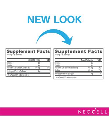 NeoCell Super Collagen with Vitamin C - 250 Non-GMO Collagen Pills for Hair, Skin & Joints - Buy Online on GoSupps.com