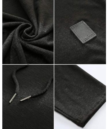 Lexiart Men's Black Athletic Hoodie Sweatshirt - Sporty Fleece Pullover - Buy Online on GoSupps.com