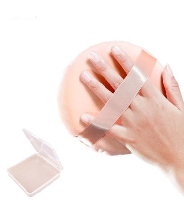 Oversized boxed Powder Puff with 5.1in flocking sponge suitable for large area body puff and face setting powder puff